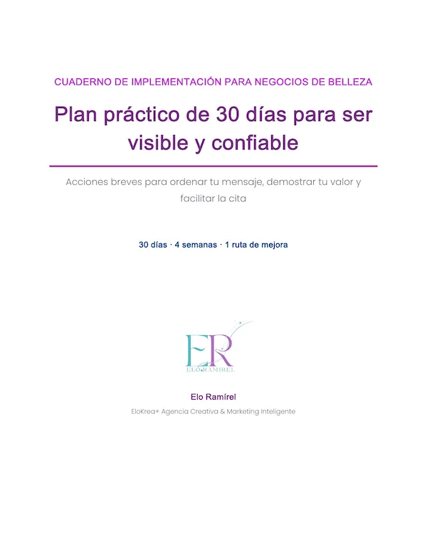 Portada del Plan práctico de 30 días para ser visible y confiable